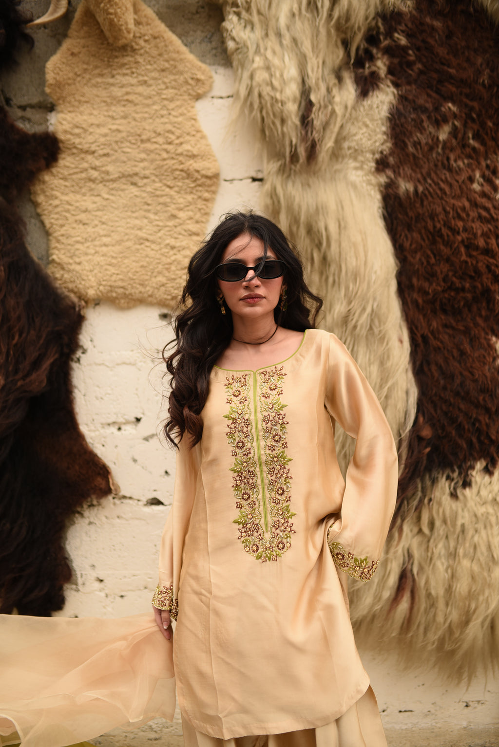 FAWN 2 TONE DUPATTA DRESS