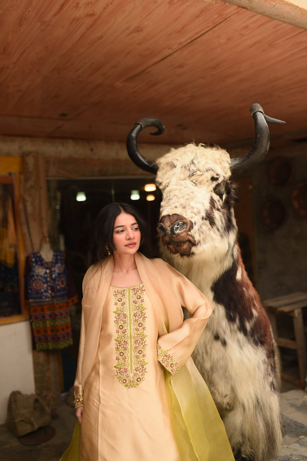 FAWN 2 TONE DUPATTA DRESS