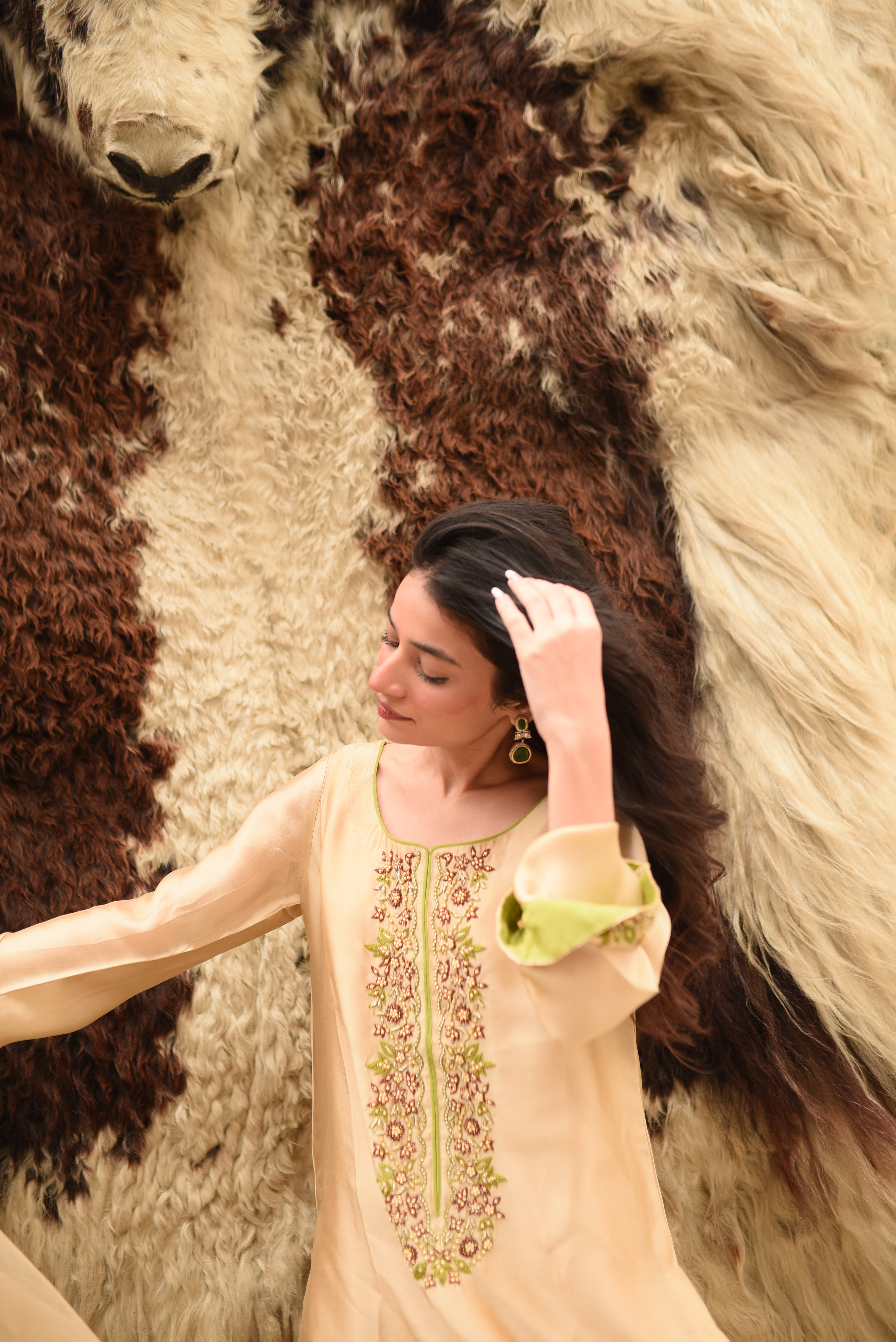 FAWN 2 TONE DUPATTA DRESS