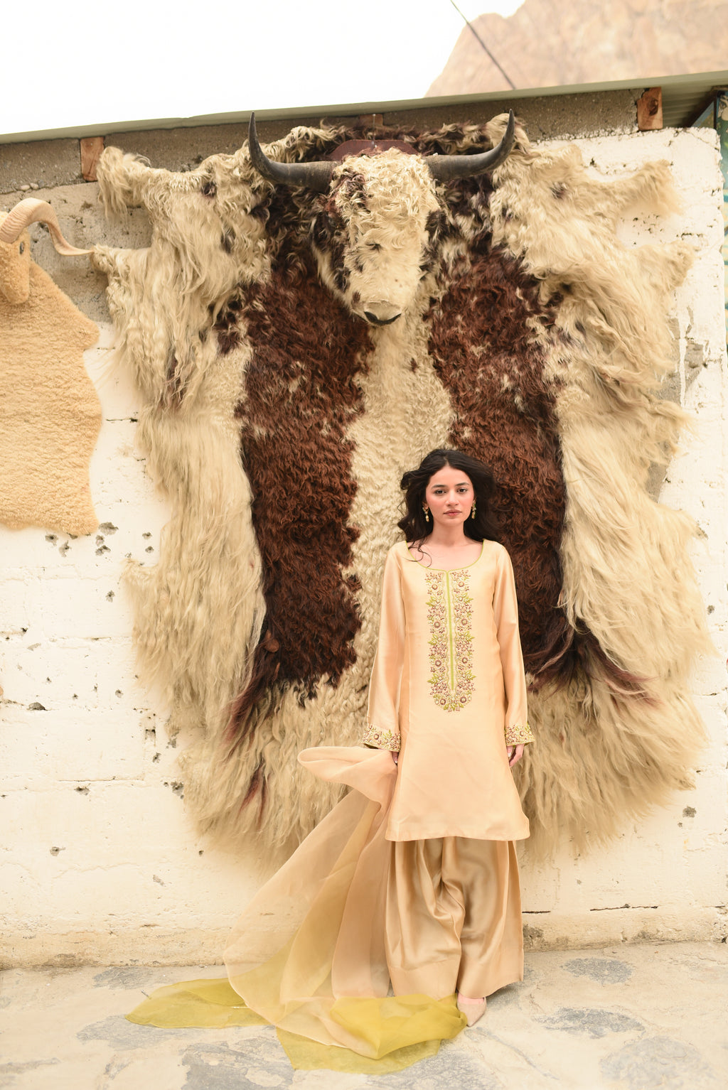 FAWN 2 TONE DUPATTA DRESS