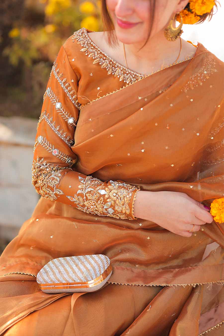 LAMA ORANGE SAREE