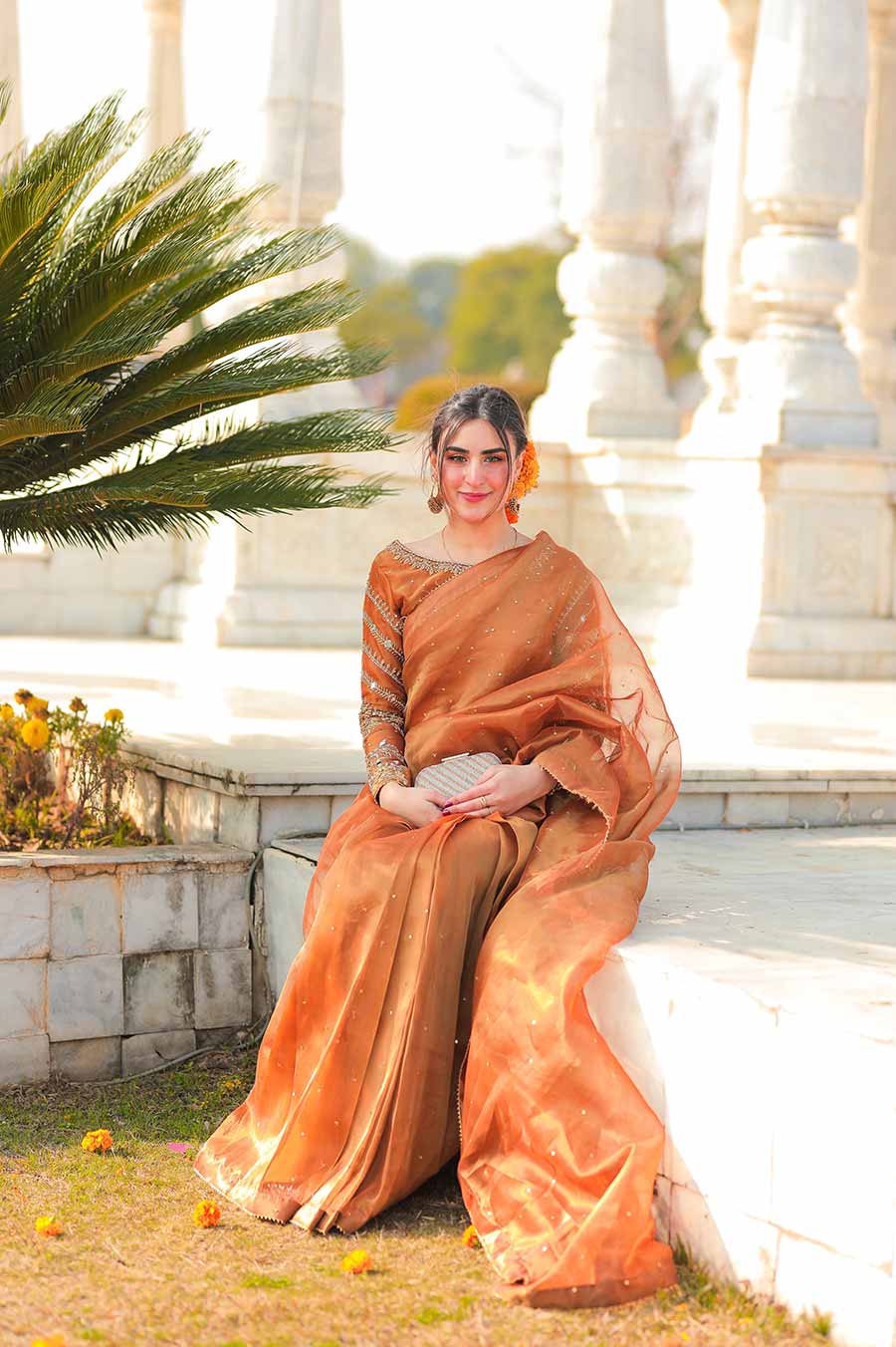 LAMA ORANGE SAREE