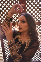 LAJPAAL "BLACK ORGANZA PISHWAS