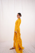 YELLOW SLK WEAVED DUPATTA
