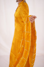 YELLOW SLK WEAVED DUPATTA