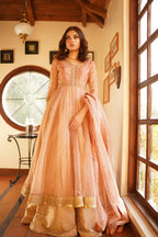 KHAZAIN ( ROSE PINK JAMAWAAR LEHANGA )