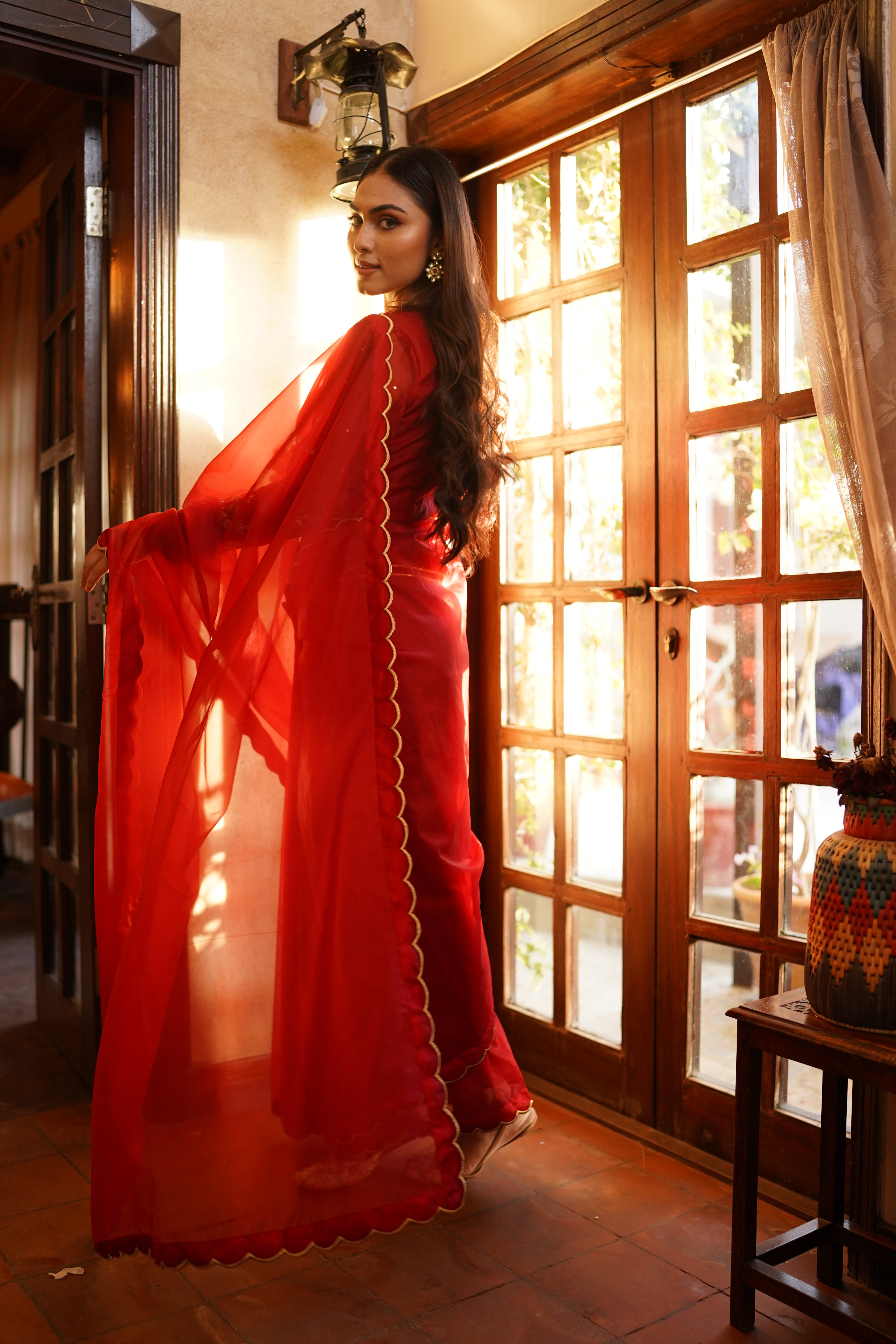 KHAZAIN ( RED SAREE)
