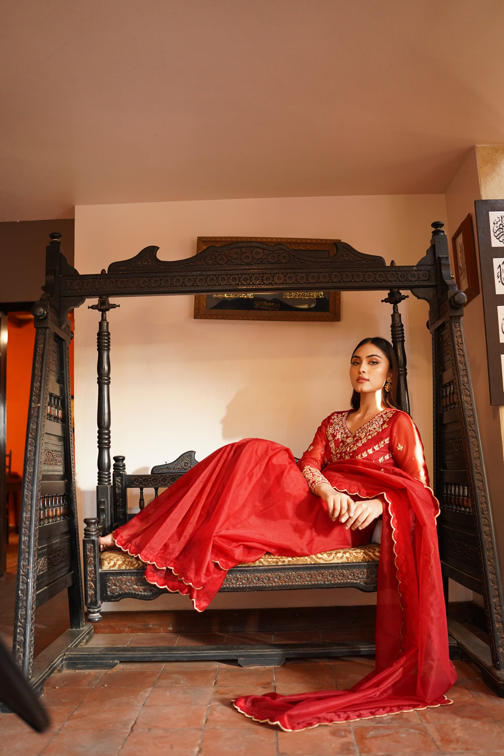 KHAZAIN ( RED SAREE)
