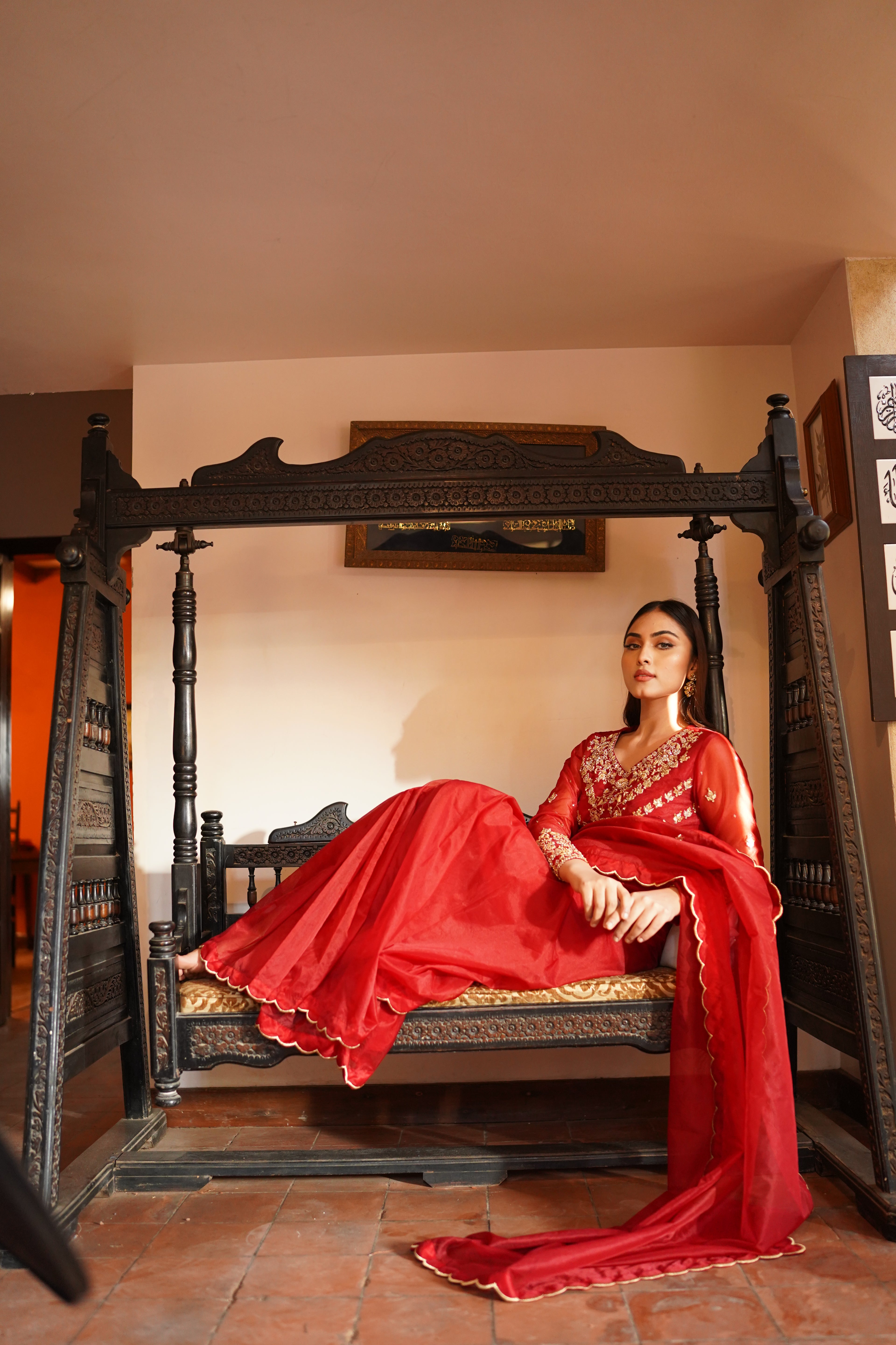 KHAZAIN ( RED SAREE)