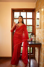 KHAZAIN ( RED SAREE)