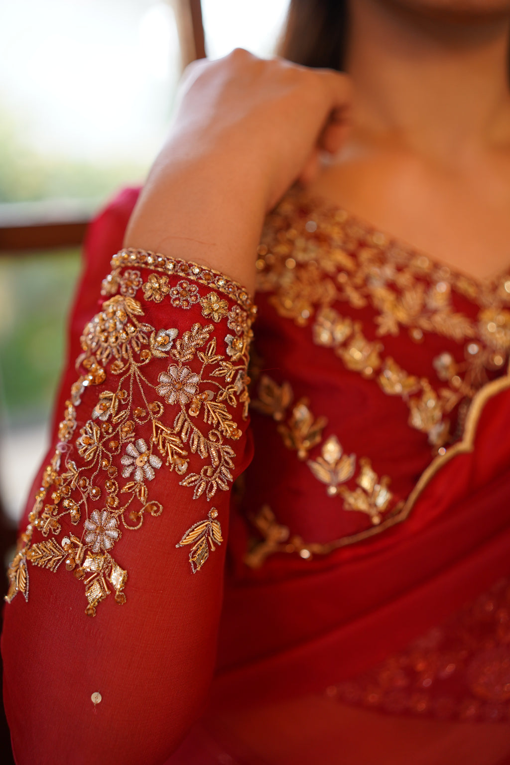 KHAZAIN ( RED SAREE)