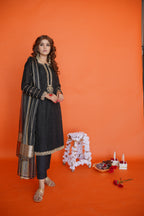 EID COLLECTION' 23 ( BLACK LOOM NET DRESS )