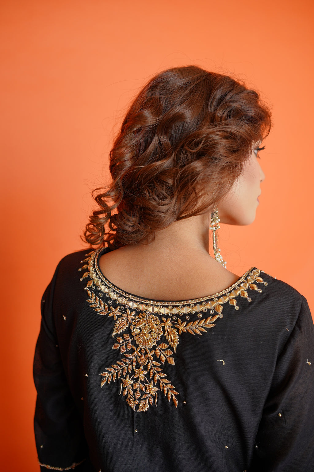 EID COLLECTION' 23 ( BLACK LOOM NET DRESS )