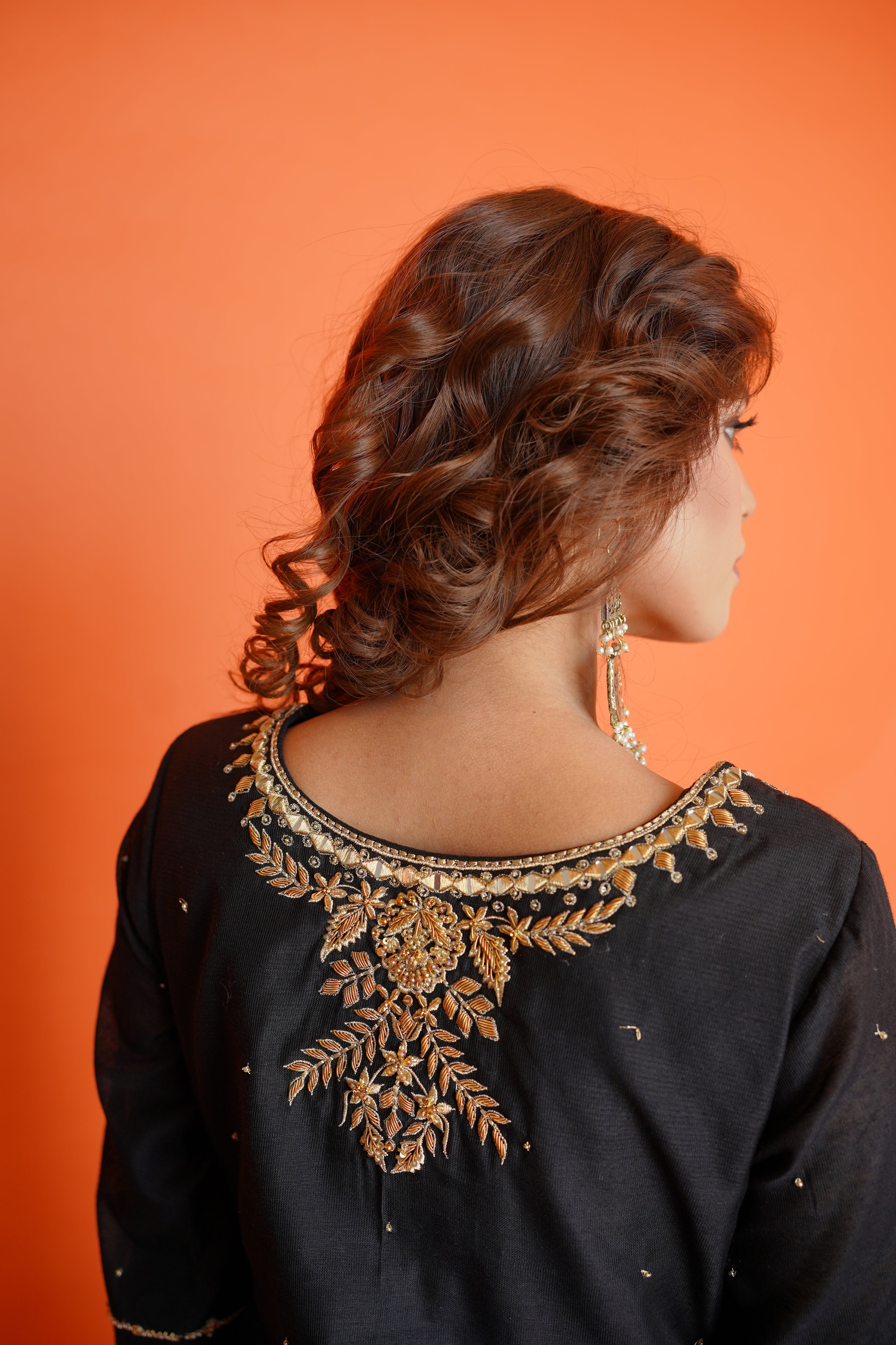 EID COLLECTION' 23 ( BLACK LOOM NET DRESS )