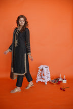 EID COLLECTION' 23 ( BLACK LOOM NET DRESS )