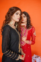 EID COLLECTION' 23 ( BLACK LOOM NET DRESS )