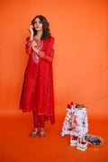 EID COLLECTION' 23 ( BLOOD RED ORGANZA DRESS)