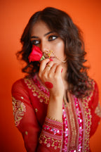EID COLLECTION' 23 ( BLOOD RED ORGANZA DRESS)