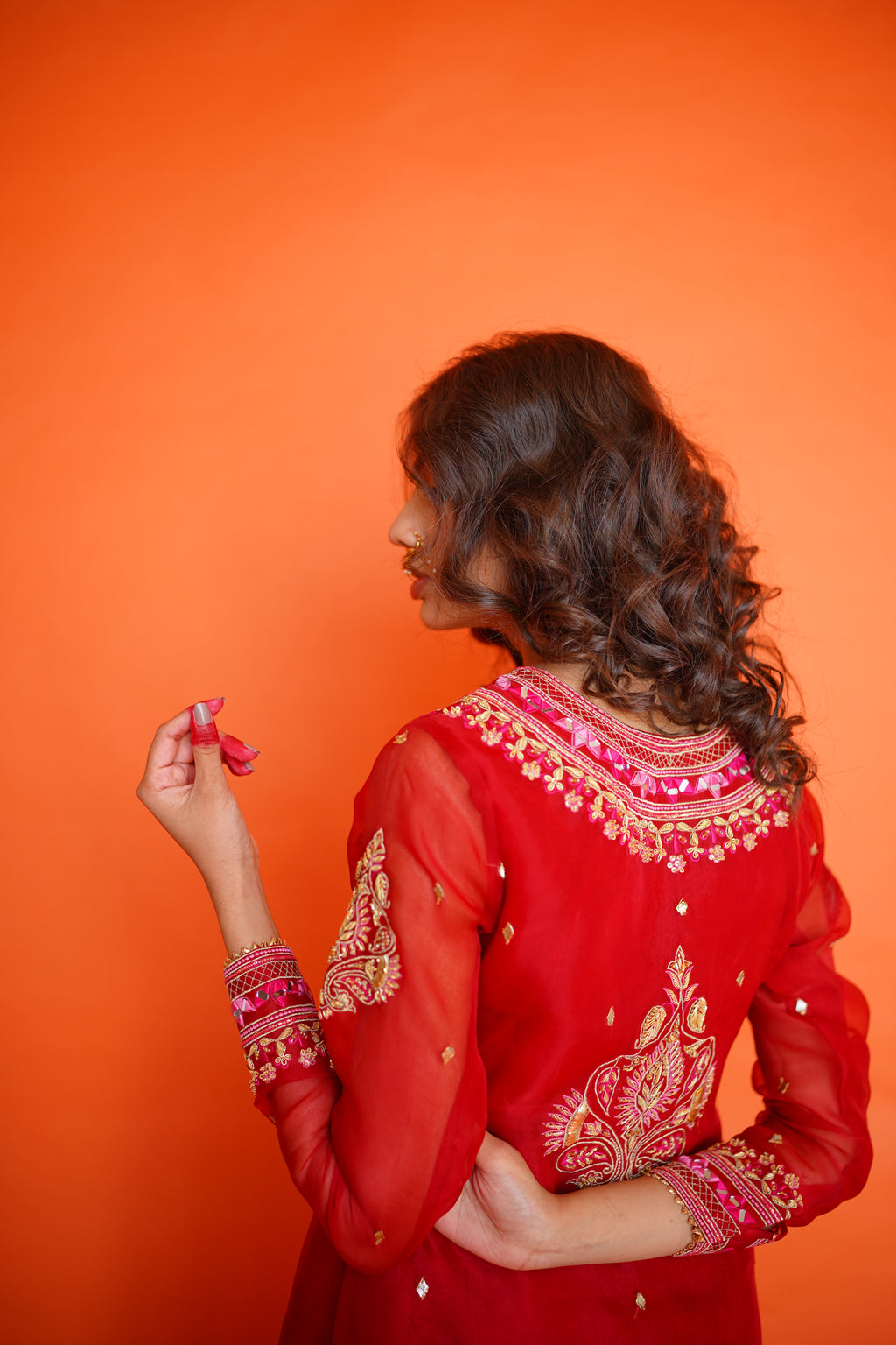 EID COLLECTION' 23 ( BLOOD RED ORGANZA DRESS)