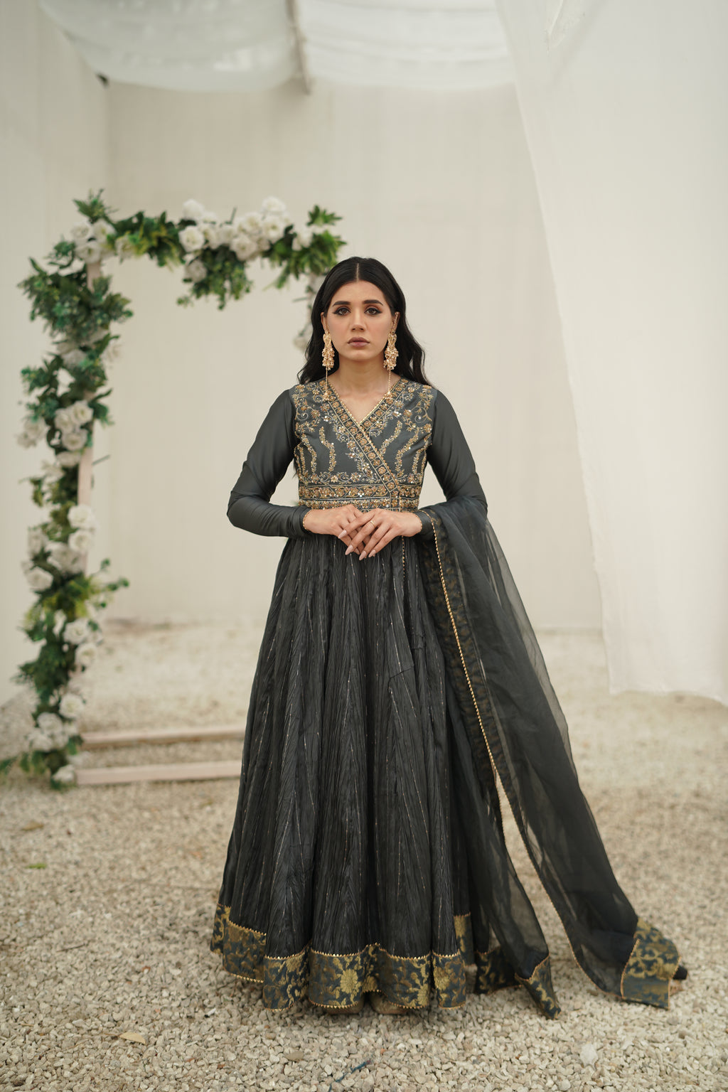 BAGHBAAN ( GREY ANGRAKHA CRUSHED PISHWAS )