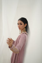 BAGHBAAN ( LILAC SIDE SLIT CUT DRESS)