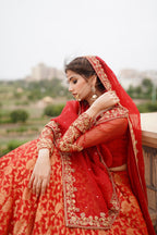 SURKH BRIDAL LEHANGA