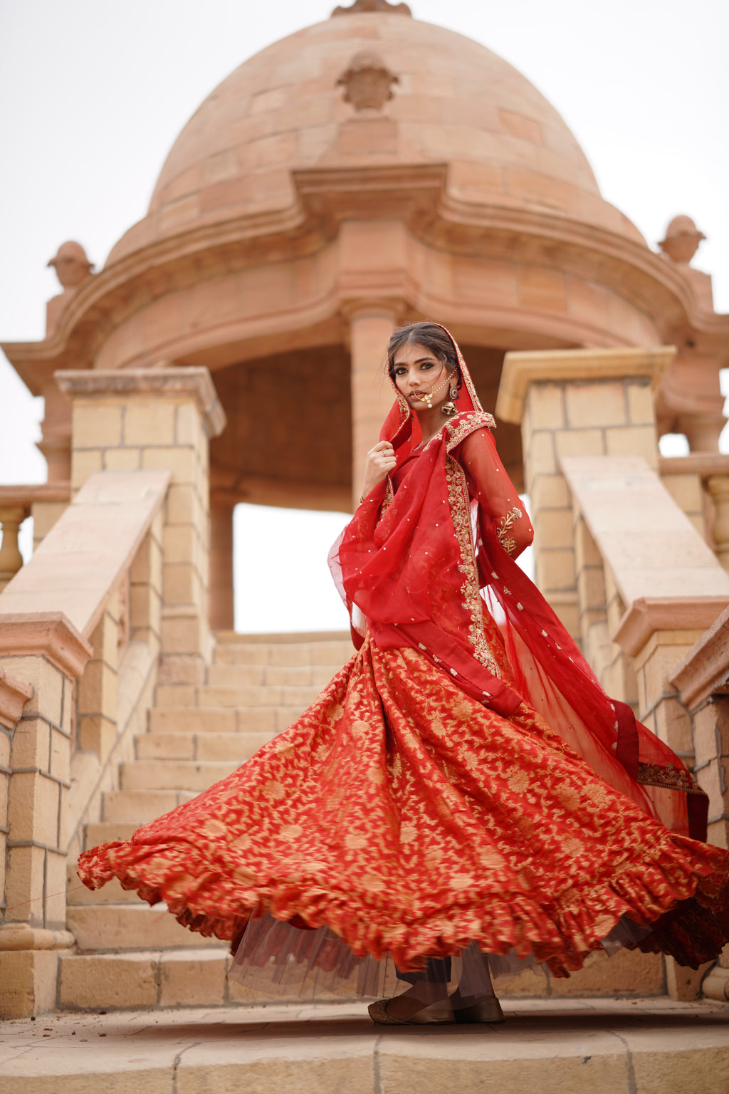 SURKH BRIDAL LEHANGA