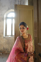ZEBAISH E ZAMANA (PINK GOLD GHARARA)