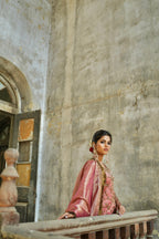 ZEBAISH E ZAMANA (PINK GOLD GHARARA)