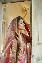 ZEBAISH E ZAMANA (PINK GOLD GHARARA)