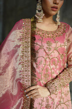 ZEBAISH E ZAMANA (PINK GOLD GHARARA)