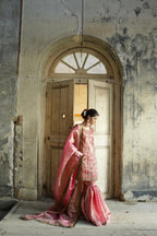 ZEBAISH E ZAMANA (PINK GOLD GHARARA)