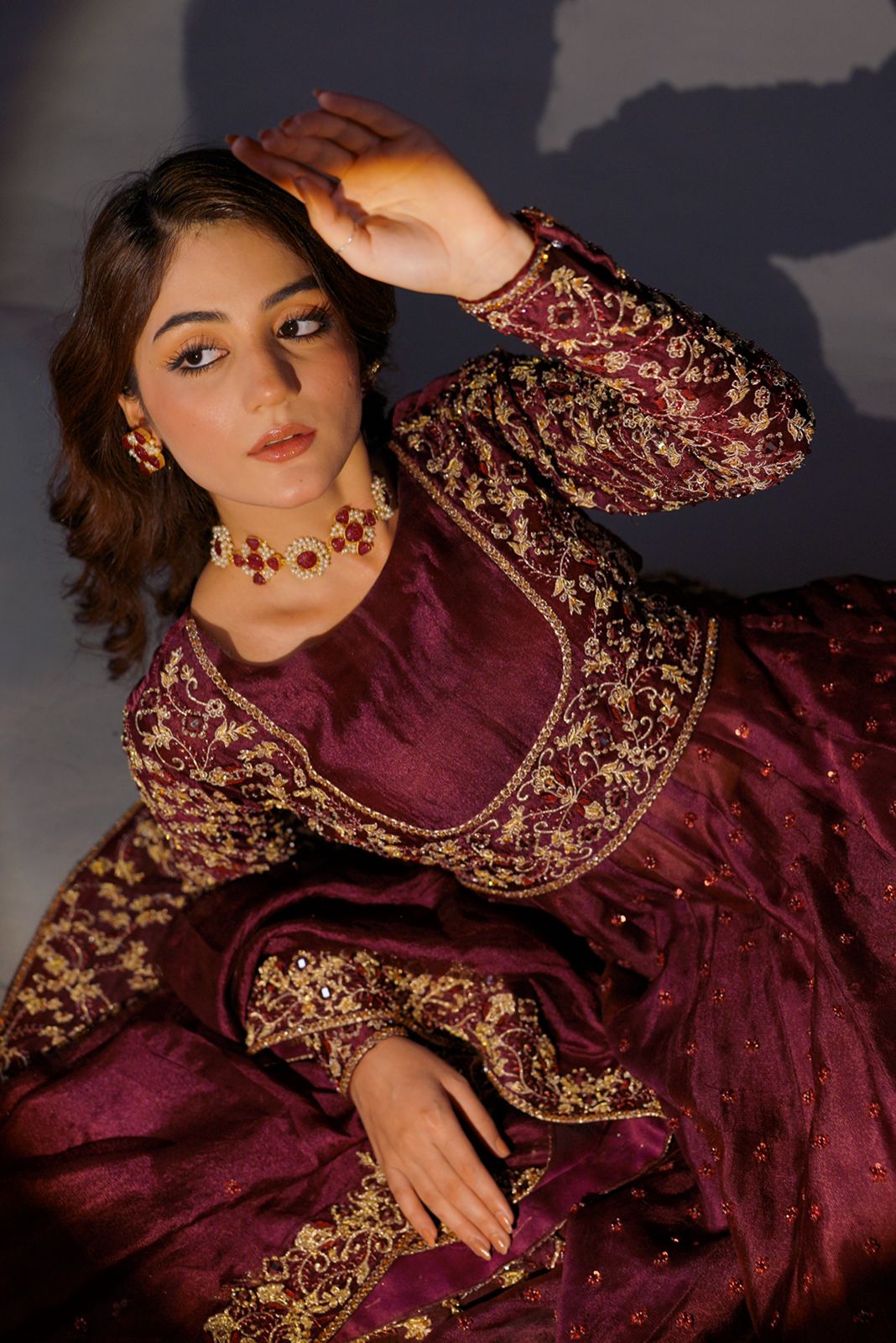 SHEHNAIYAAN ‘24 ( BURGUNDY BARAAT DRESS )