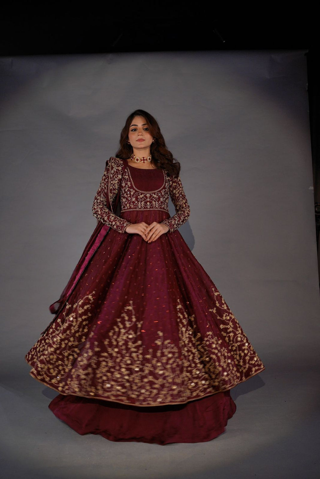 SHEHNAIYAAN ‘24 ( BURGUNDY BARAAT DRESS )