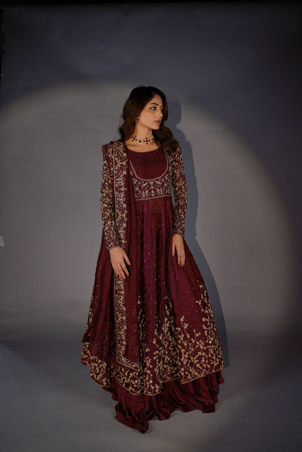 SHEHNAIYAAN ‘24 ( BURGUNDY BARAAT DRESS )