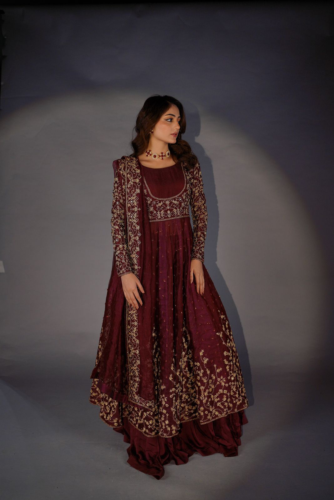 SHEHNAIYAAN ‘24 ( BURGUNDY BARAAT DRESS )