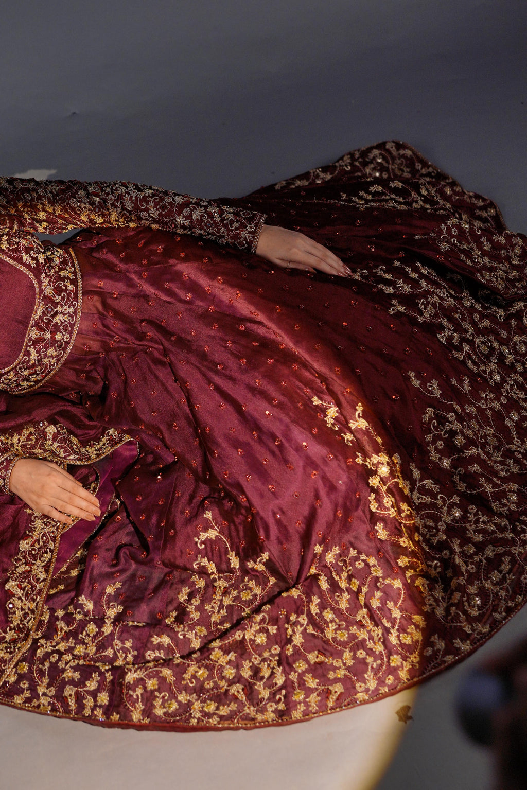 SHEHNAIYAAN ‘24 ( BURGUNDY BARAAT DRESS )