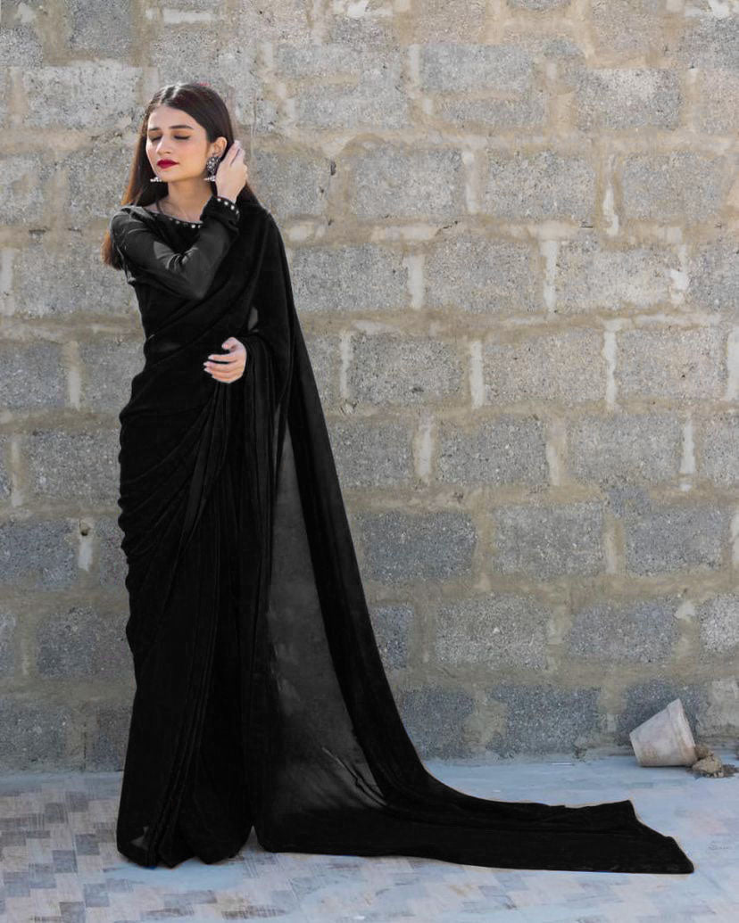 BLACK SHEESHA SAREE