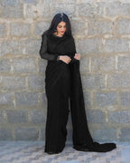 BLACK SHEESHA SAREE