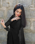 BLACK SHEESHA SAREE